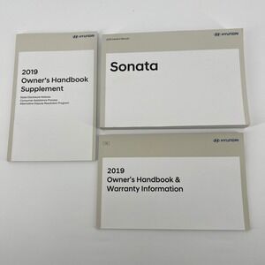 2019 Hyundai Sonata Owners Manual Handbook Warranty Supplement OEM KC10-EU88A